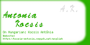 antonia kocsis business card