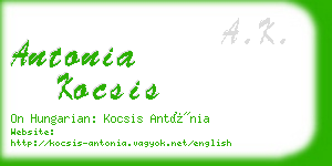 antonia kocsis business card